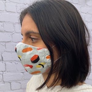 Sashimi Sushi Fitted Face Mask